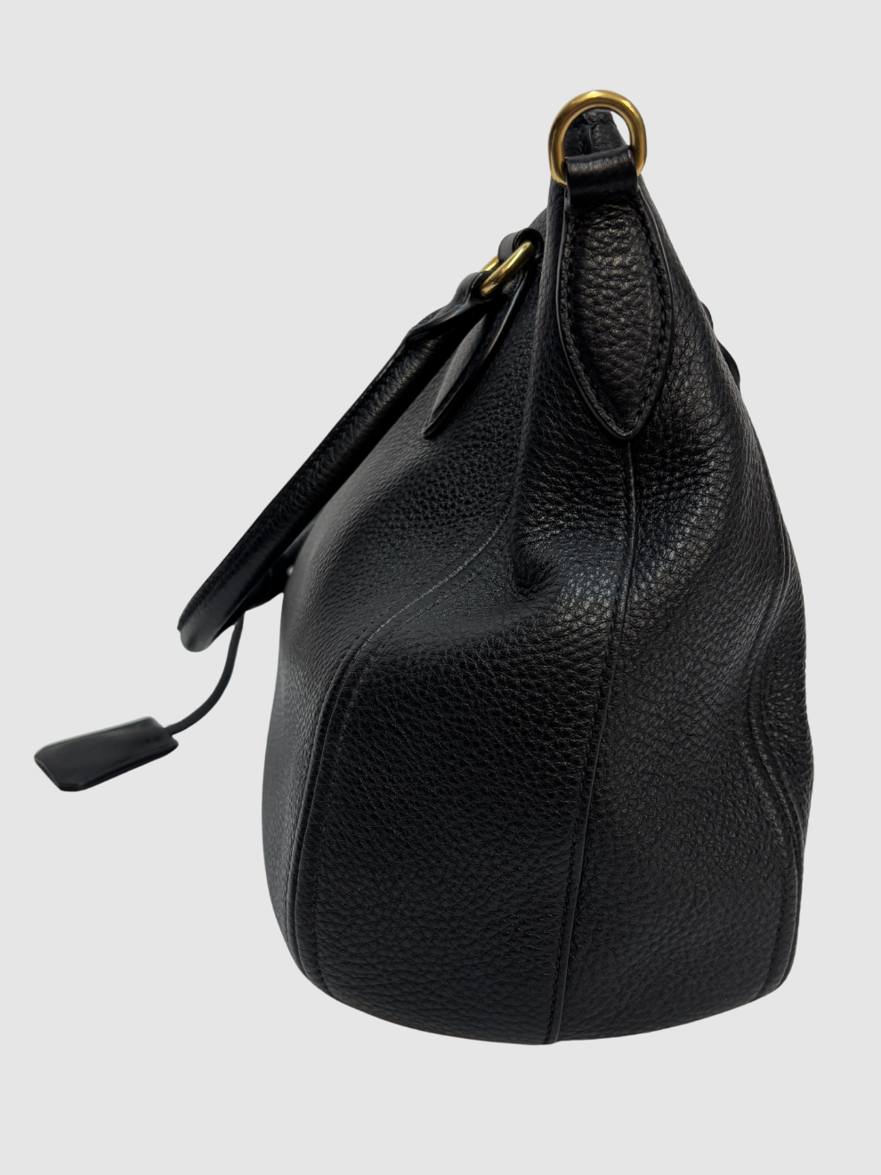 Schwarze Phenix Vitello Handtasche von Prada