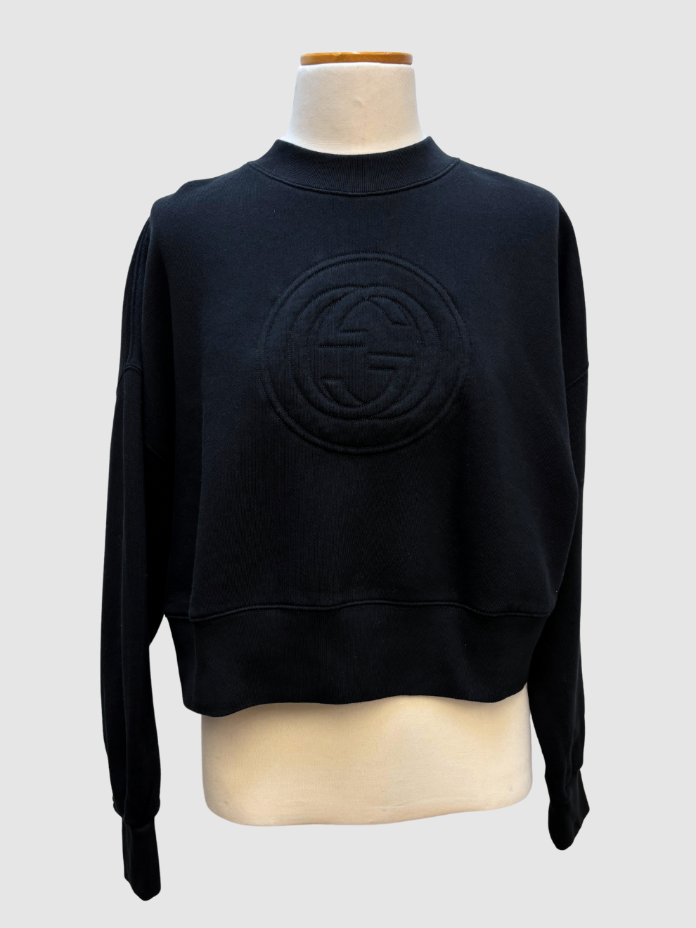Schwarzes cropped Sweatshirt von Gucci