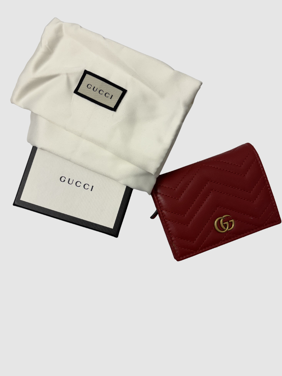 Rote GG Marmont Geldbörse von Gucci
