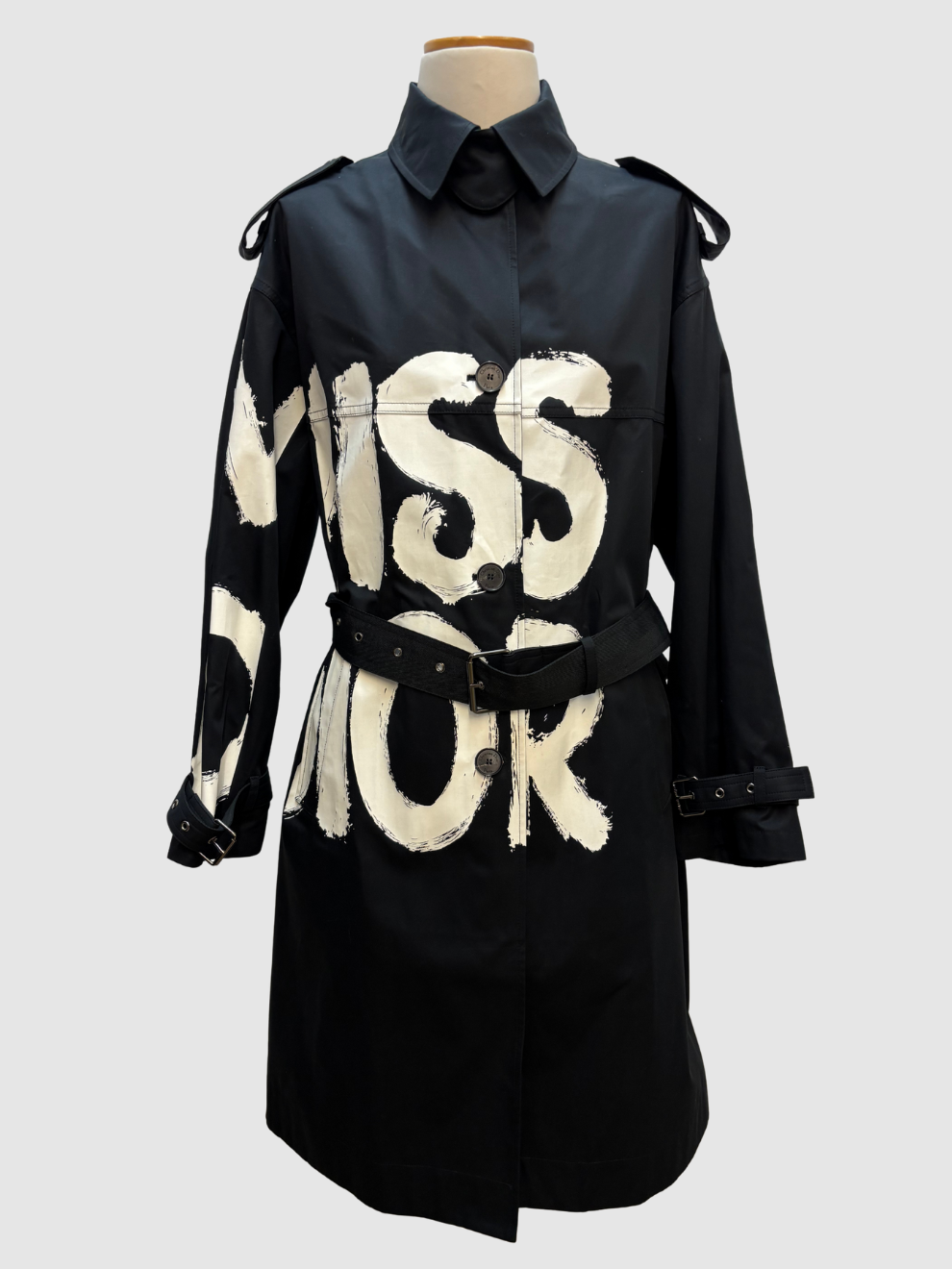 Schwarzer Trenchmantel von Christian Dior