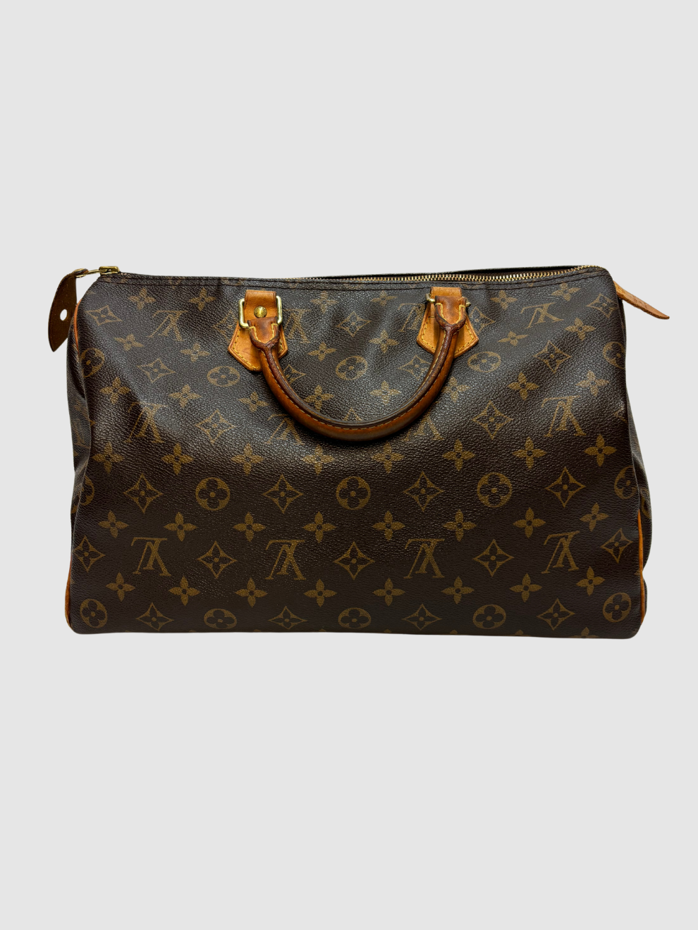 Braune Vintage Monogram Canvas Speedy 35 von Louis Vuitton