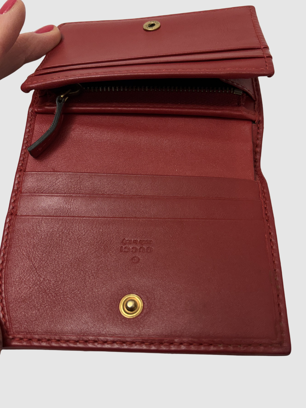Rote GG Marmont Geldbörse von Gucci