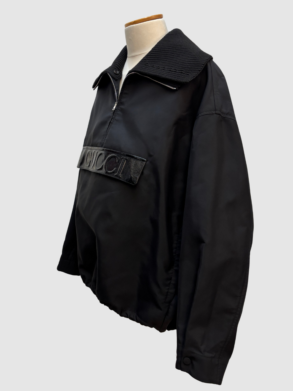 Schwarze Windbreaker Jacke von Gucci