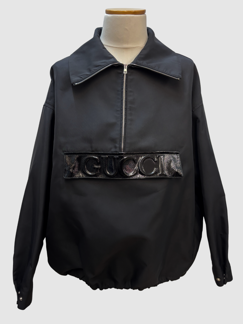 Schwarze Windbreaker Jacke von Gucci
