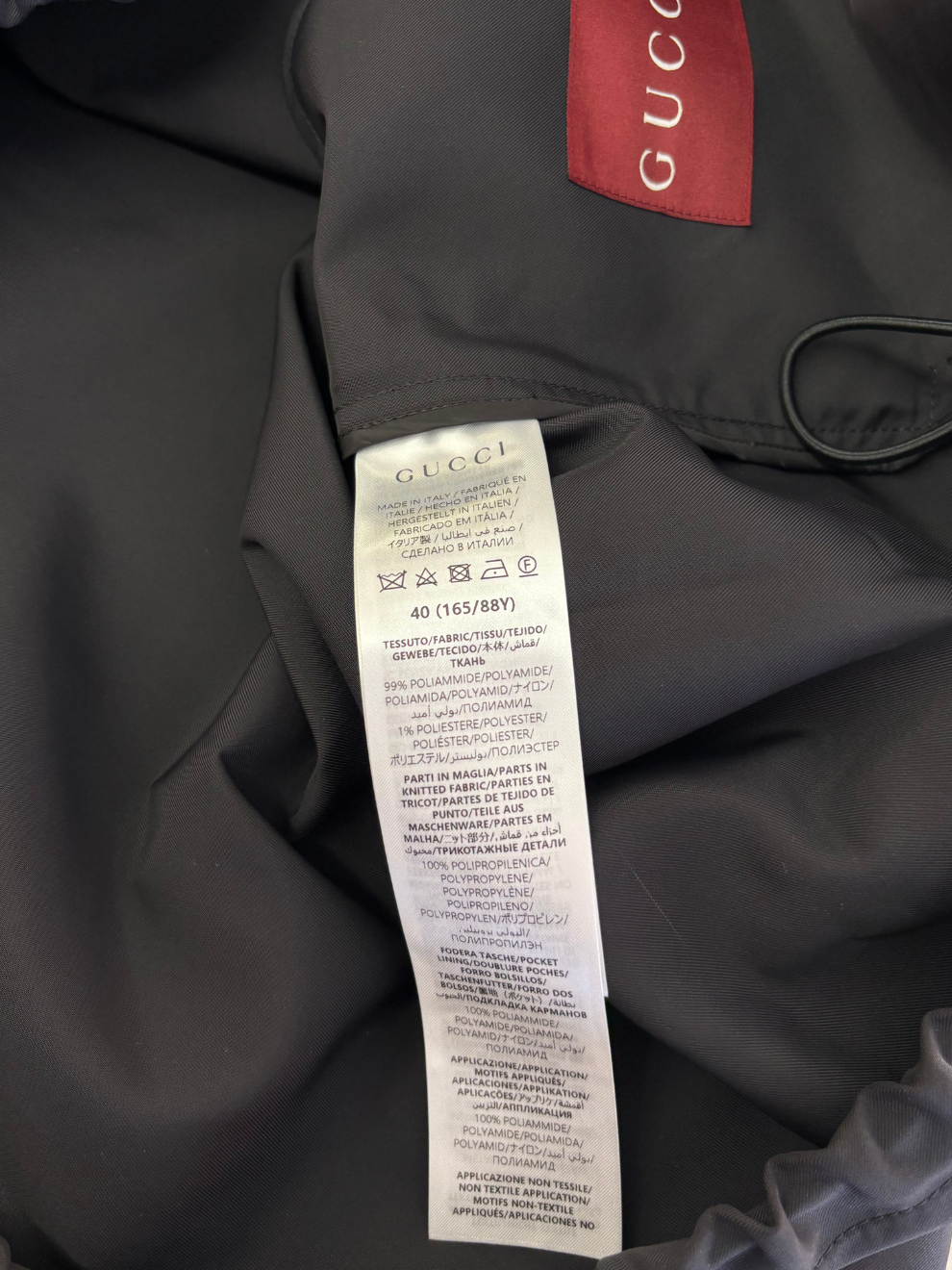 Schwarze Windbreaker Jacke von Gucci