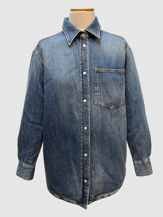 Wattierte Jeans-Hemdbluse von Gucci