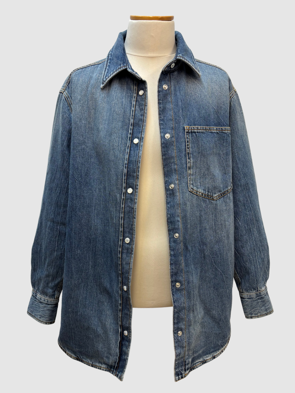 Wattierte Jeans-Hemdbluse von Gucci