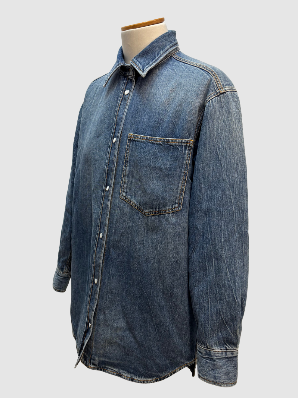 Wattierte Jeans-Hemdbluse von Gucci