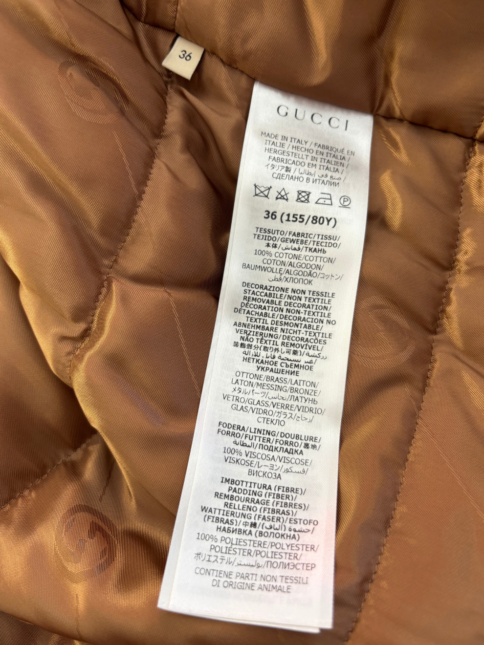 Wattierte Jeans-Hemdbluse von Gucci