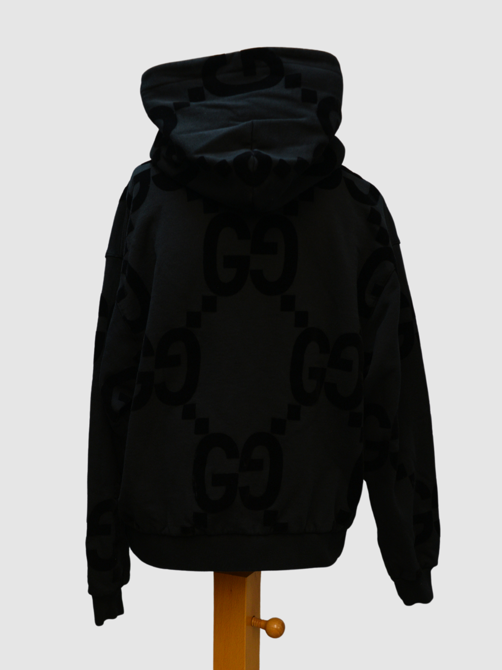 Schwarzer Männer-Hoodie mit GG Print von Gucci