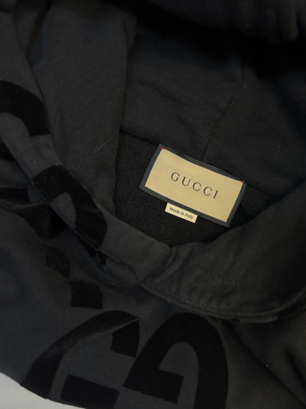 Schwarzer Männer-Hoodie mit GG Print von Gucci