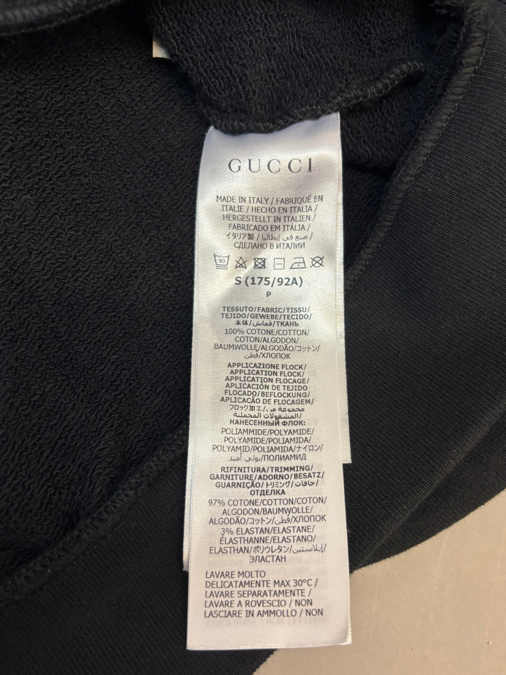 Schwarzer Männer-Hoodie mit GG Print von Gucci