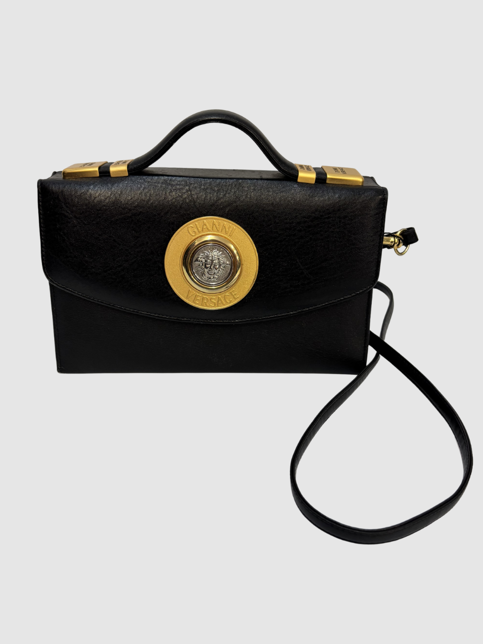 Schwarze Vintage Schultertasche von Gianni Versace