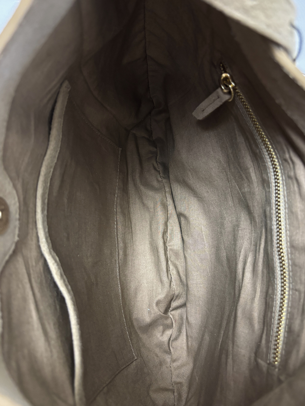 Beigebraune Fransen-Tasche von ViamailBag