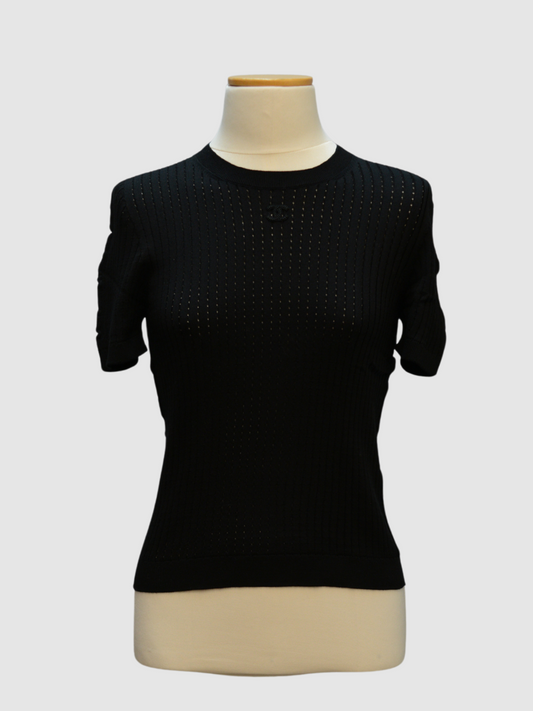 Schwarzes Strick-Top von Chanel