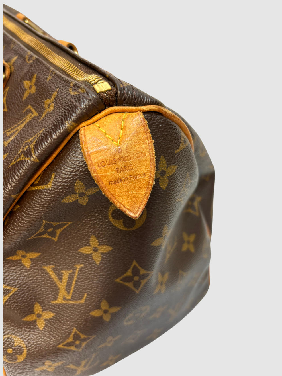 Braune Vintage Monogram Canvas Speedy 35 von Louis Vuitton