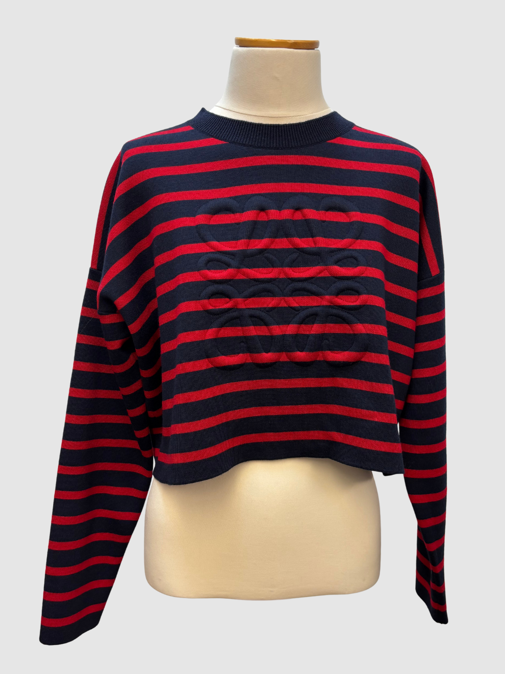 Blau-rot gestreifter Pullover von Loewe