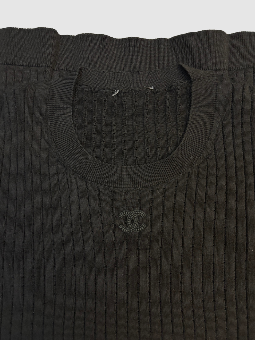 Schwarzes Strick-Top von Chanel