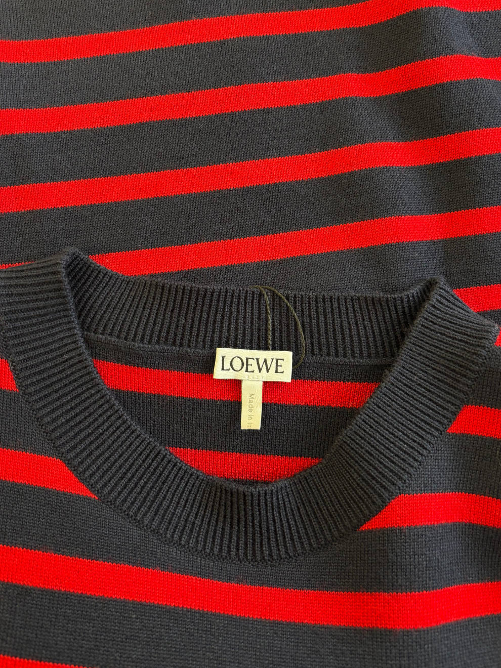 Blau-rot gestreifter Pullover von Loewe