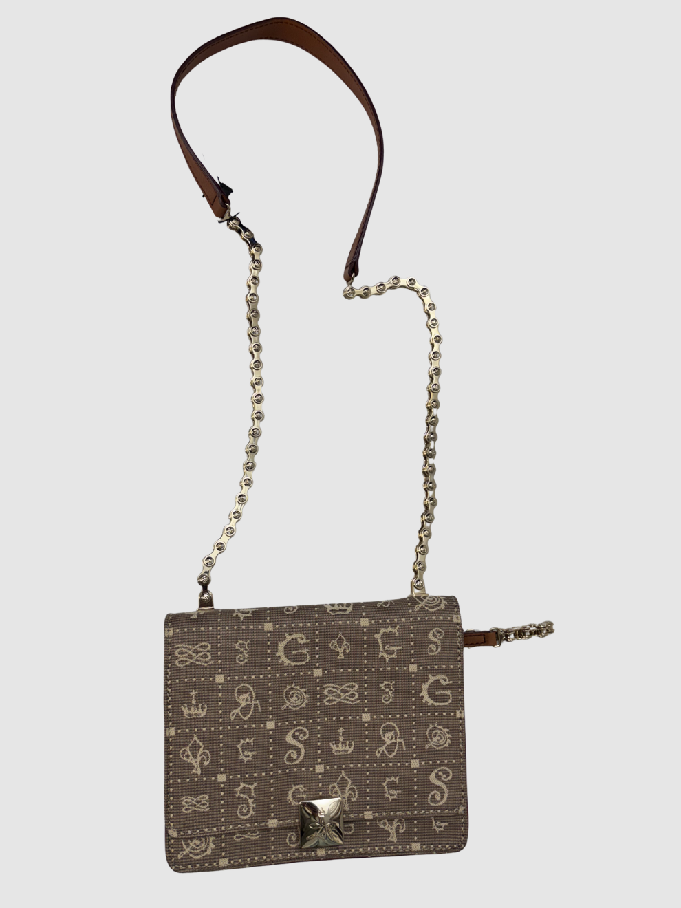 Hellbraune Schultertasche Daligramme von Lancel