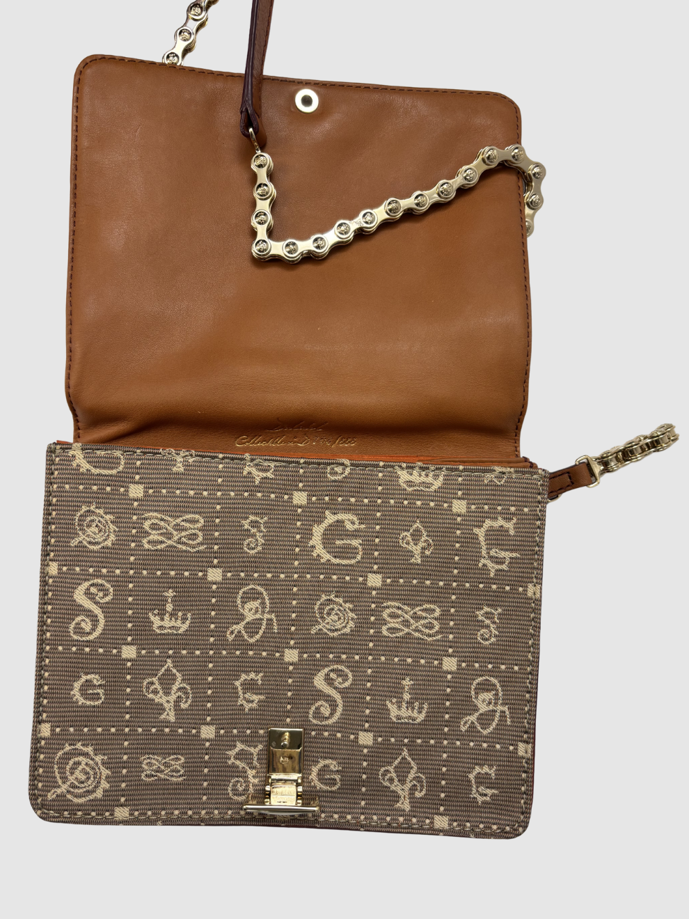 Hellbraune Schultertasche Daligramme von Lancel