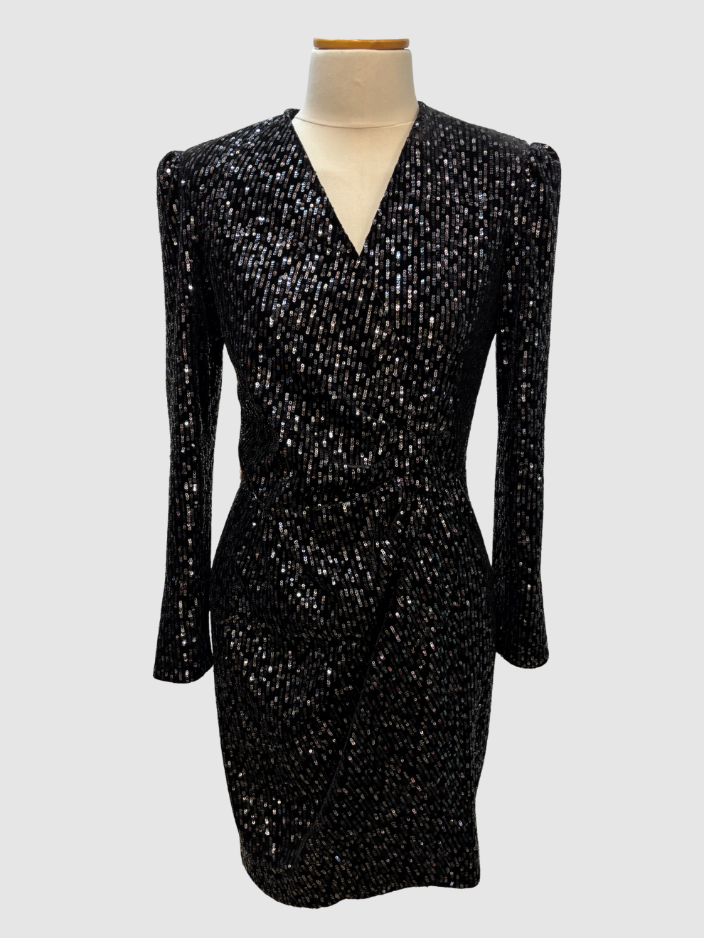 Schwarzes Pailletten-Kleid von Maje