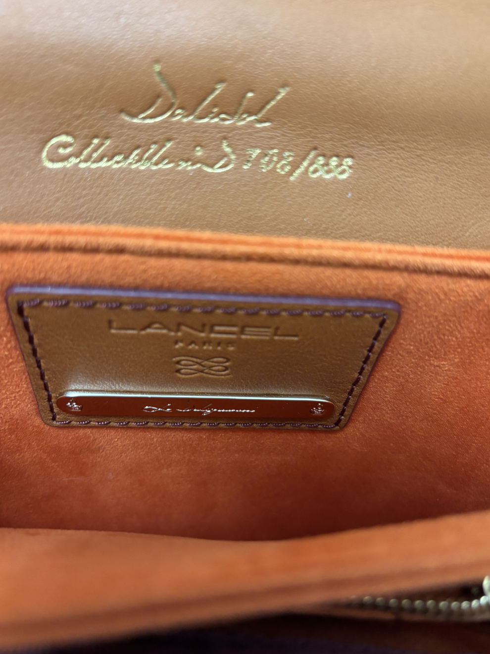 Hellbraune Schultertasche Daligramme von Lancel