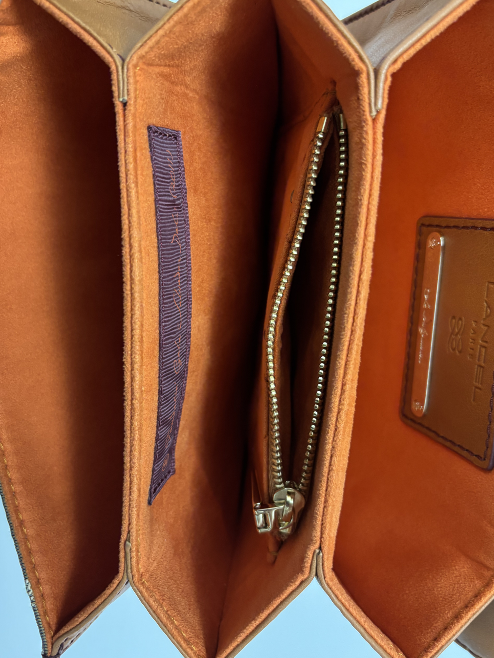 Hellbraune Schultertasche Daligramme von Lancel