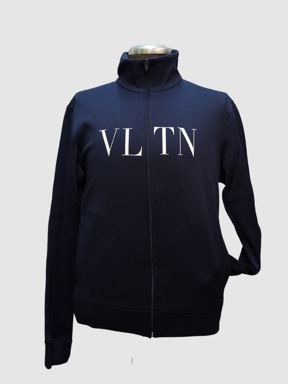 Nachtblaue Herren-Trainingsjacke mit Logo-Print von Valentino