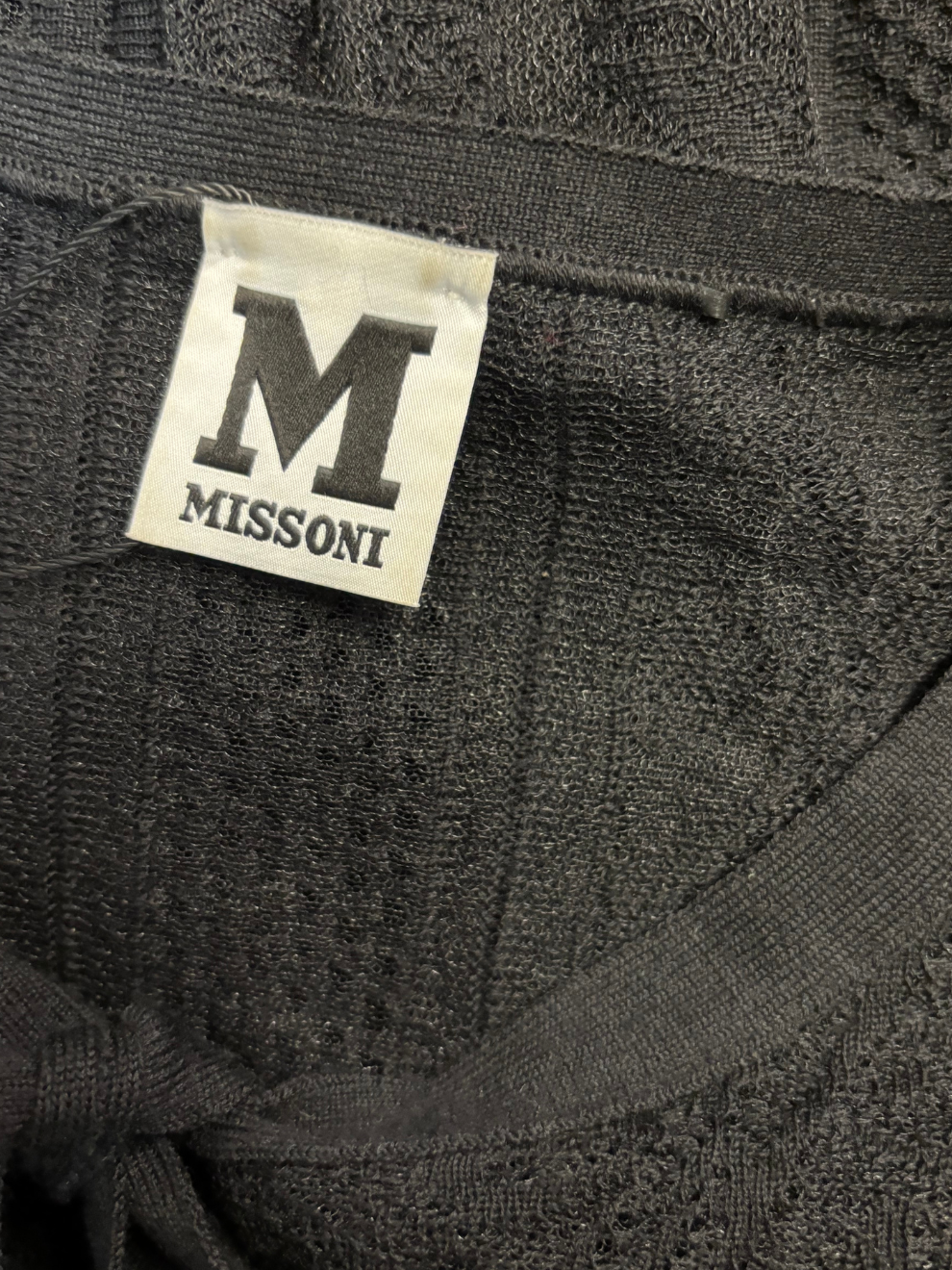 Schwarzes Strickkleid von Missoni