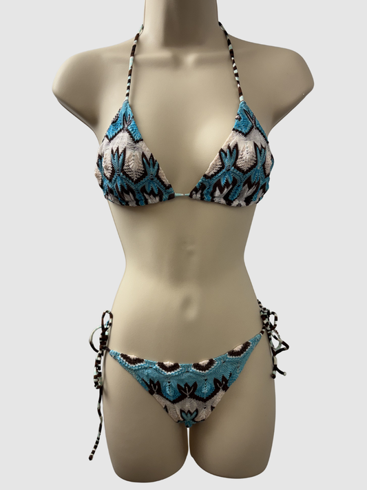 Türkis-brauner Bikini von Missoni Mare
