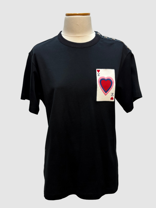 Schwarzes T-Shirt Game On von Louis Vuitton