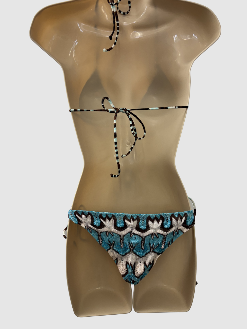 Türkis-brauner Bikini von Missoni Mare