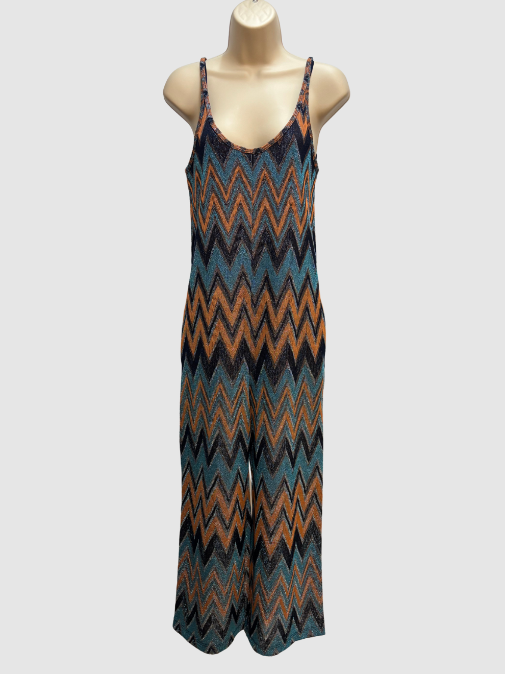 Braun-türkis-blauer Jumpsuit von Missoni
