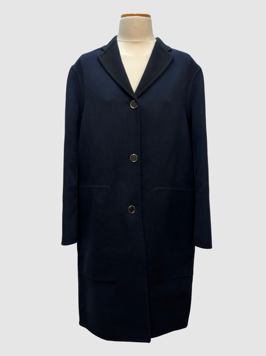 Dunkelblauer Kaschmir-Mantel von Hermès