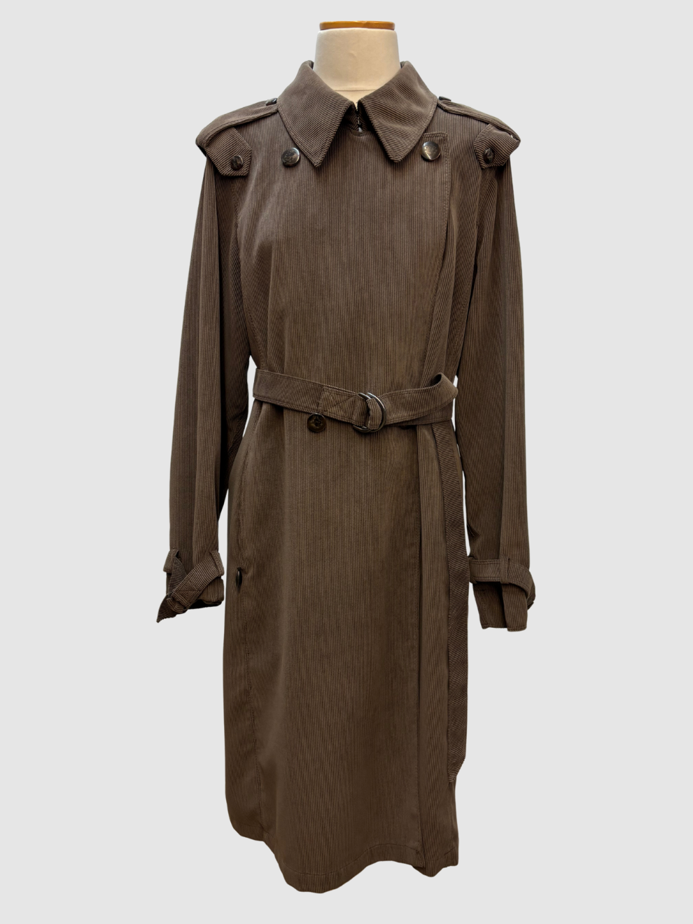 Brauner Kordmantel von Max Mara Rainwear