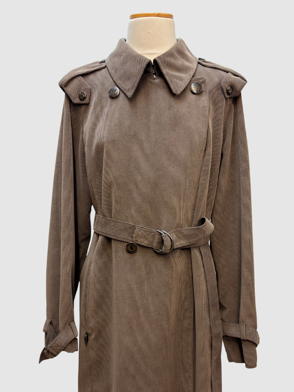 Brauner Kordmantel von Max Mara Rainwear