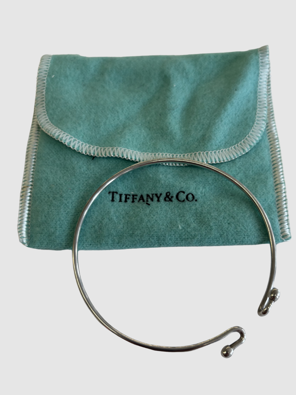 Silberner Armreif mit Hakenverschluss von Tiffany & Co