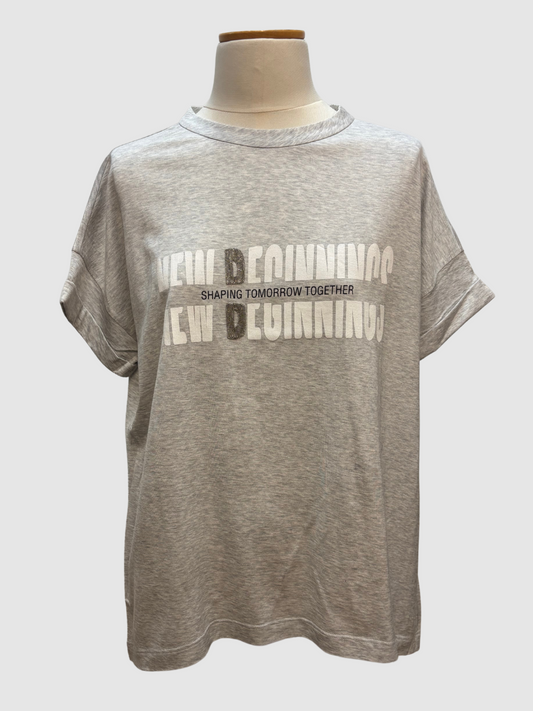 Graues New Beginnings T-Shirt von Brunello Cucinelli