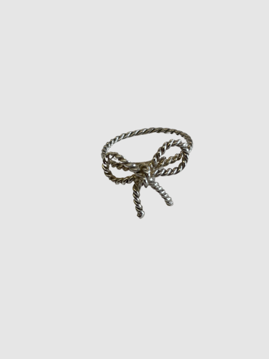 Silberner Twist Bow Ring von Tiffany & Co
