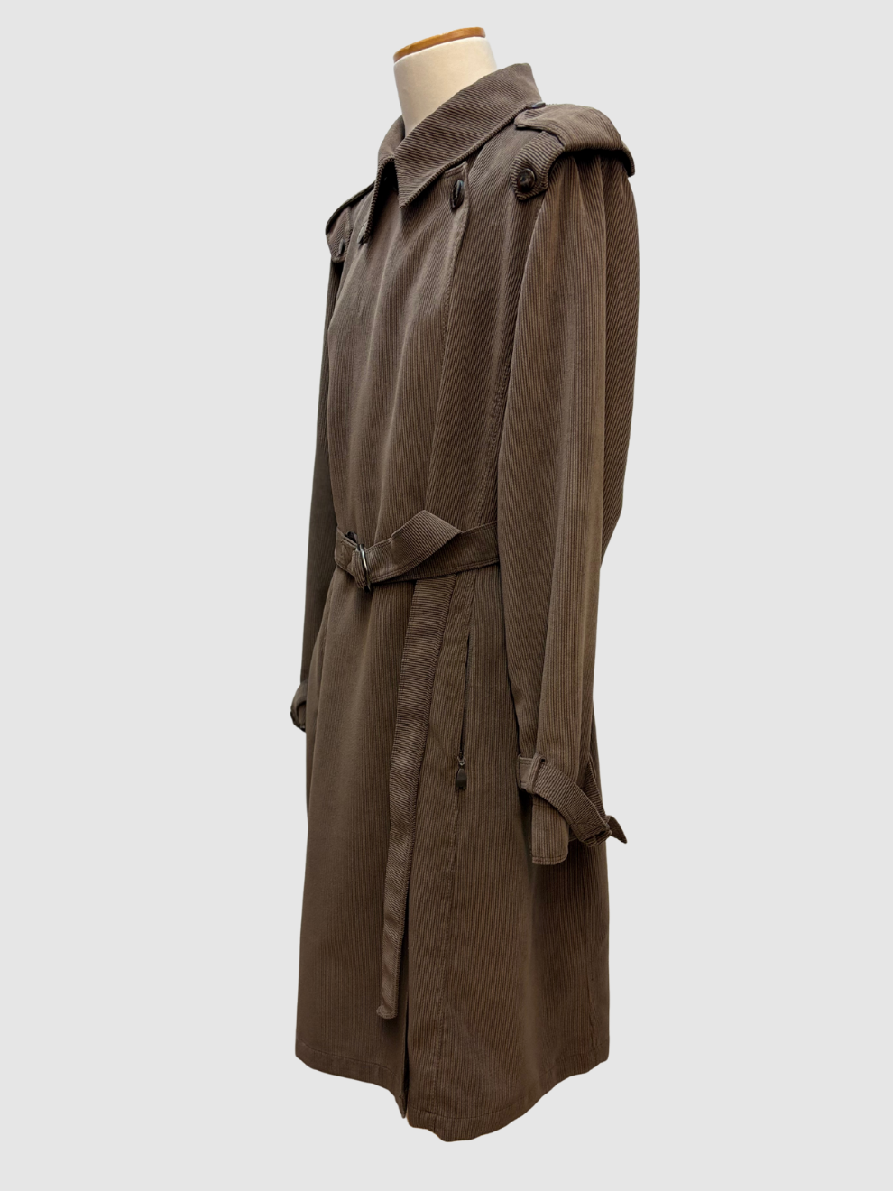 Brauner Kordmantel von Max Mara Rainwear