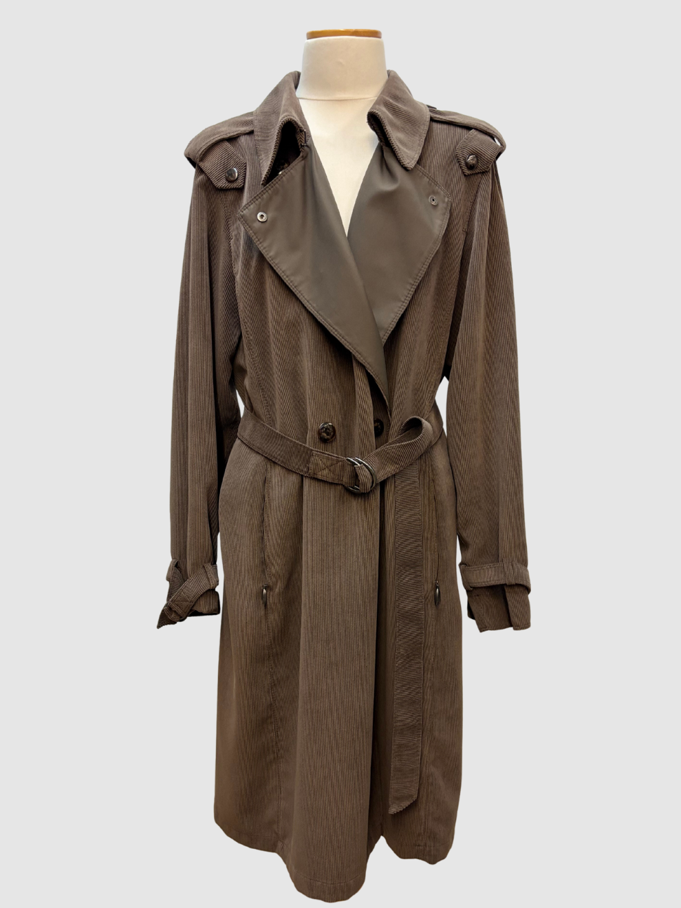 Brauner Kordmantel von Max Mara Rainwear