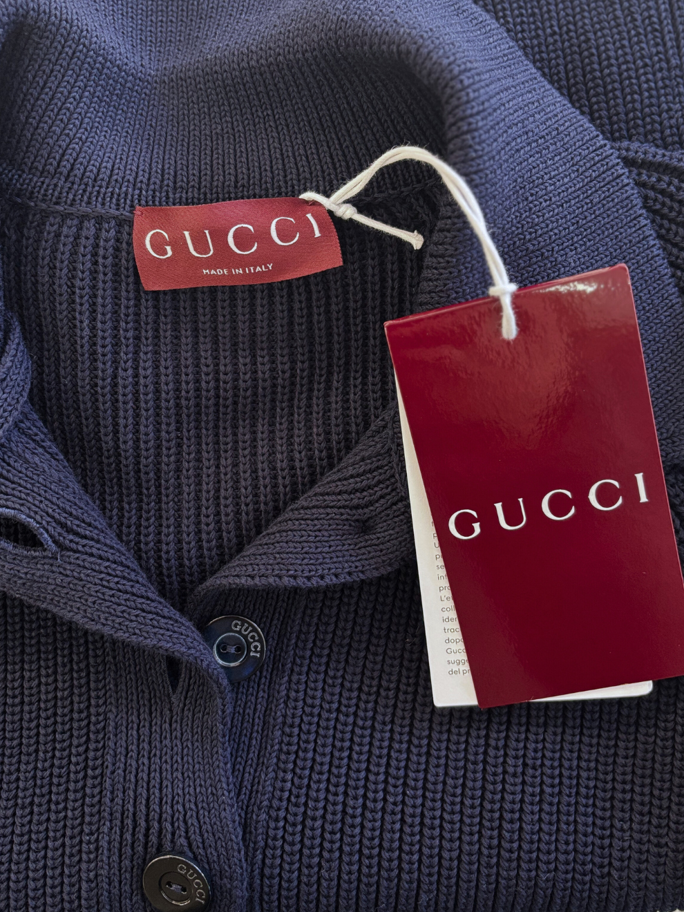 Marineblauer Strickpullover von Gucci