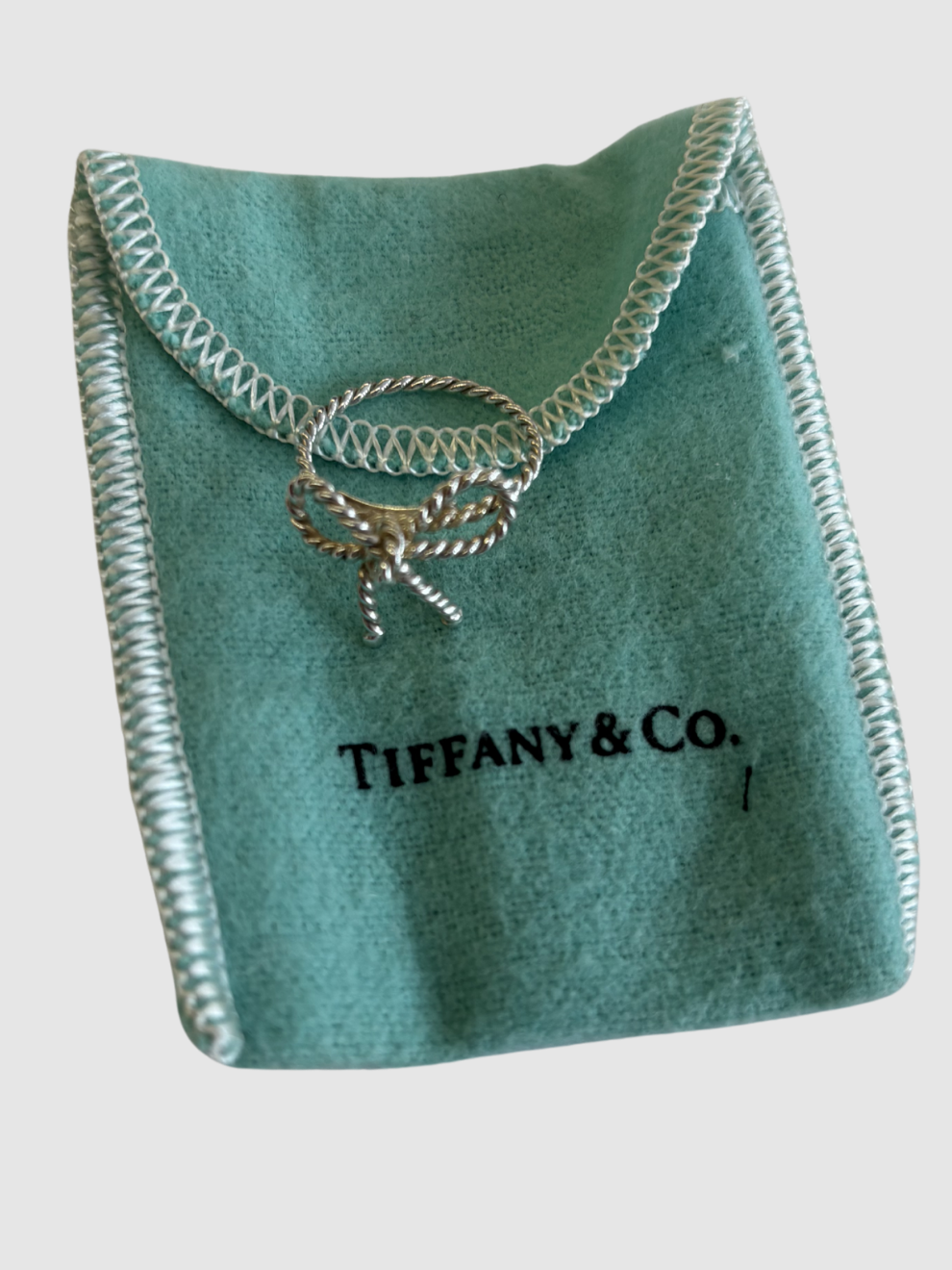 Silberner Twist Bow Ring von Tiffany & Co
