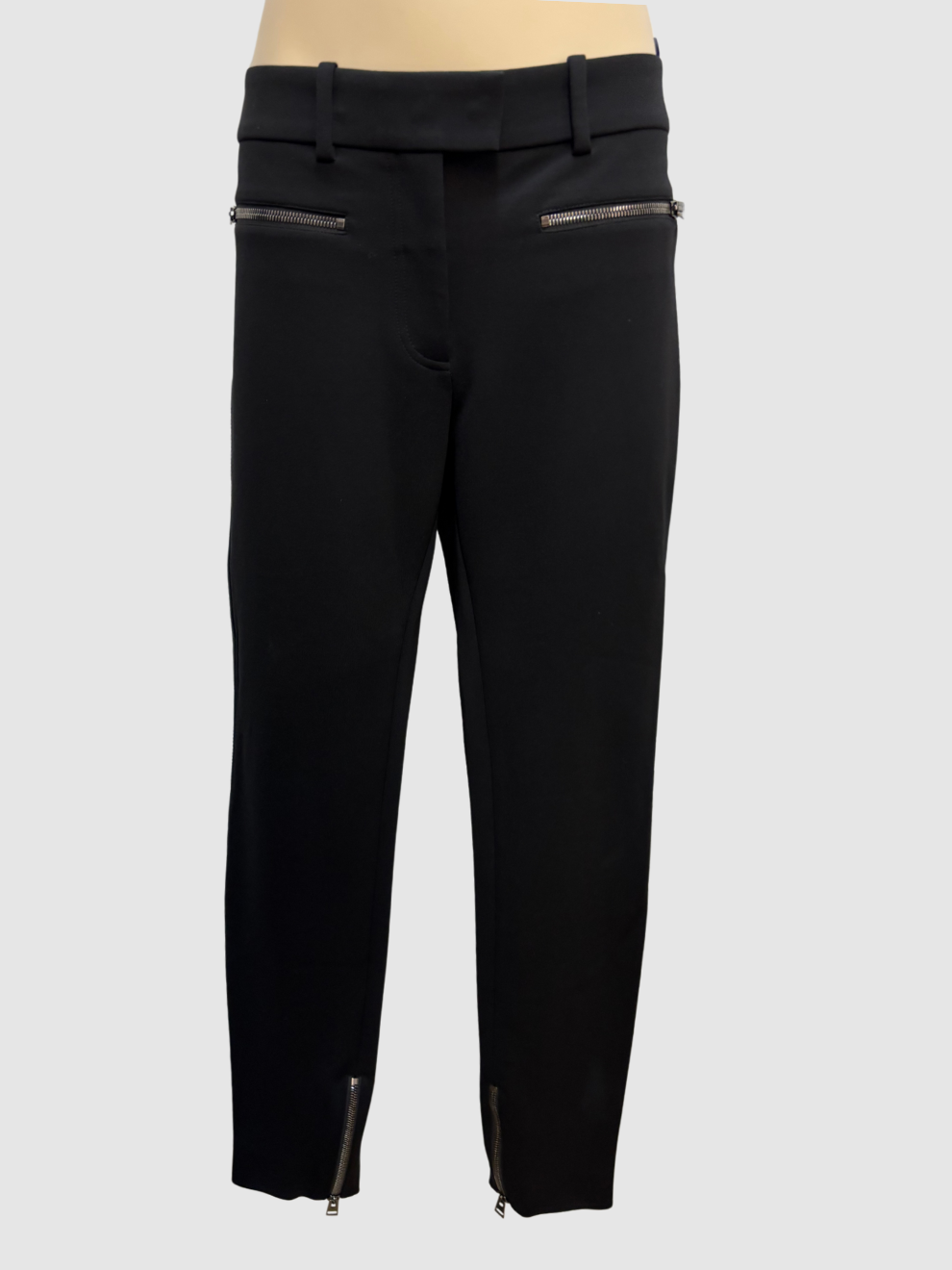 Schwarze Stoffhose mit Reißverschlüssen von Tom Ford