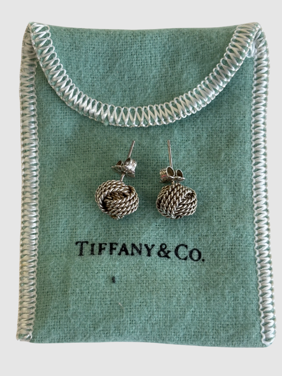 Silberne Knot Ohrstecker Somerset von Tiffany & Co