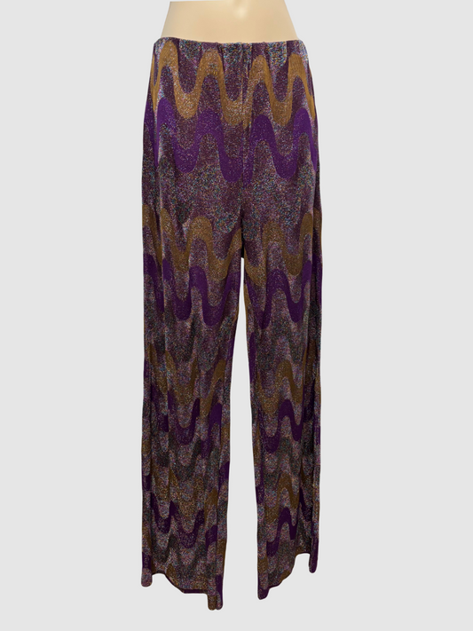 Lila glitzernde Hose von Missoni Collection