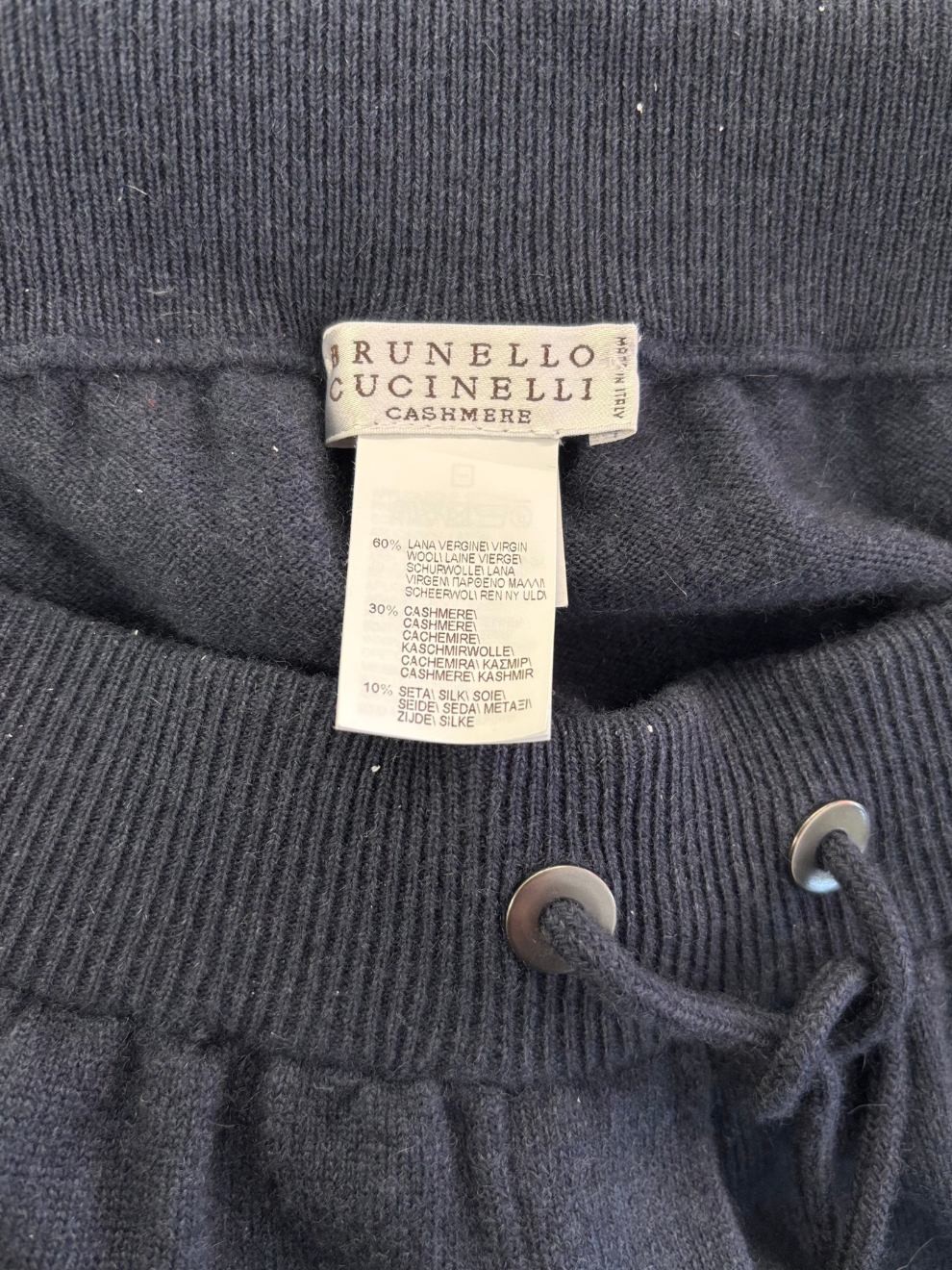 Blaugraue Kaschmir-Hose von Brunello Cucinelli
