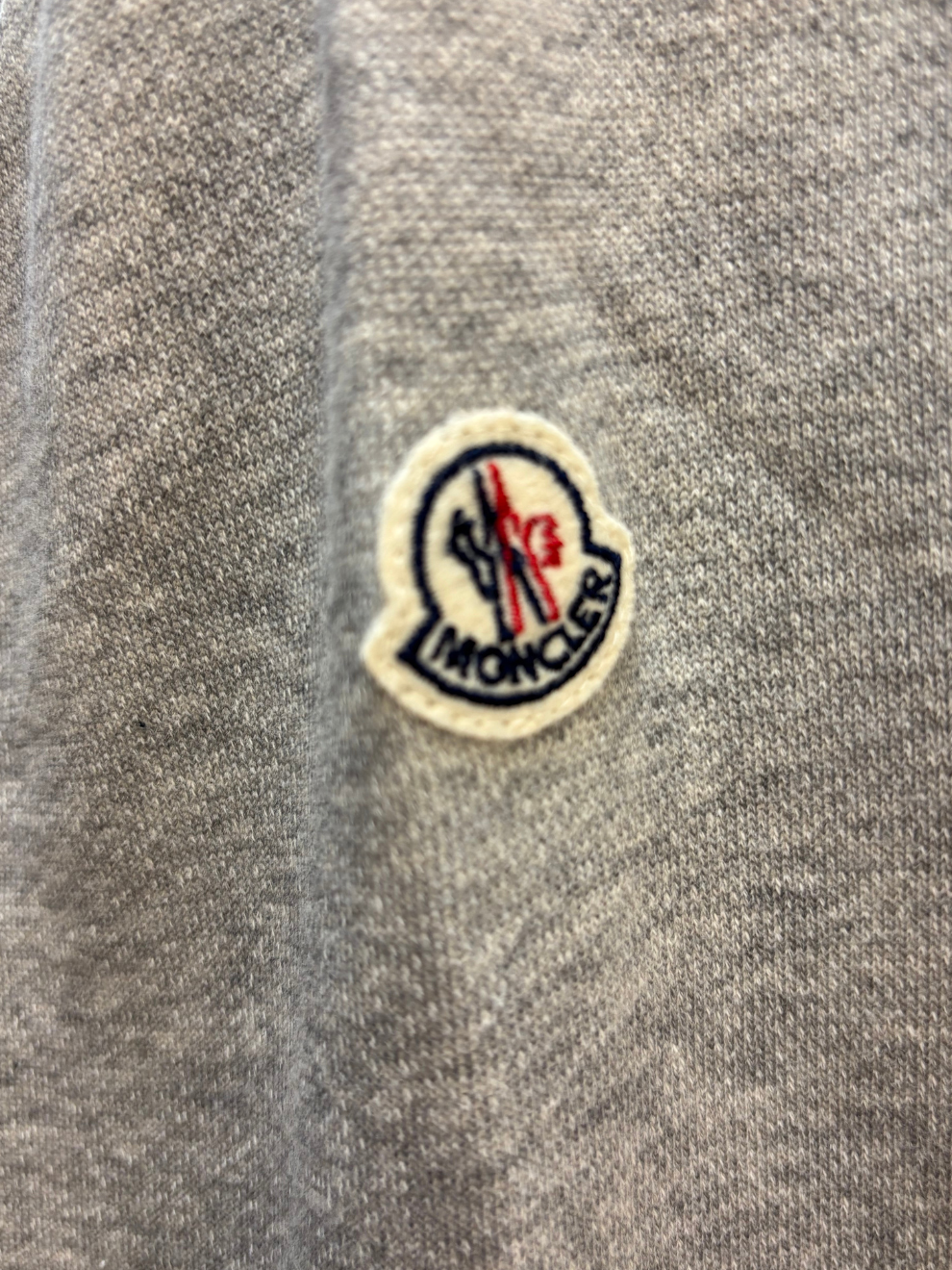 Grauer teilwattierter Blouson von Moncler