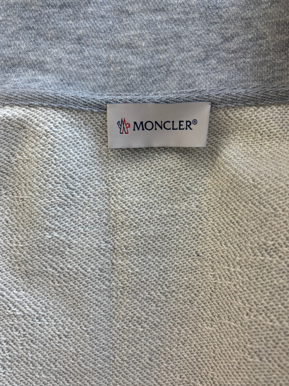 Grauer teilwattierter Blouson von Moncler